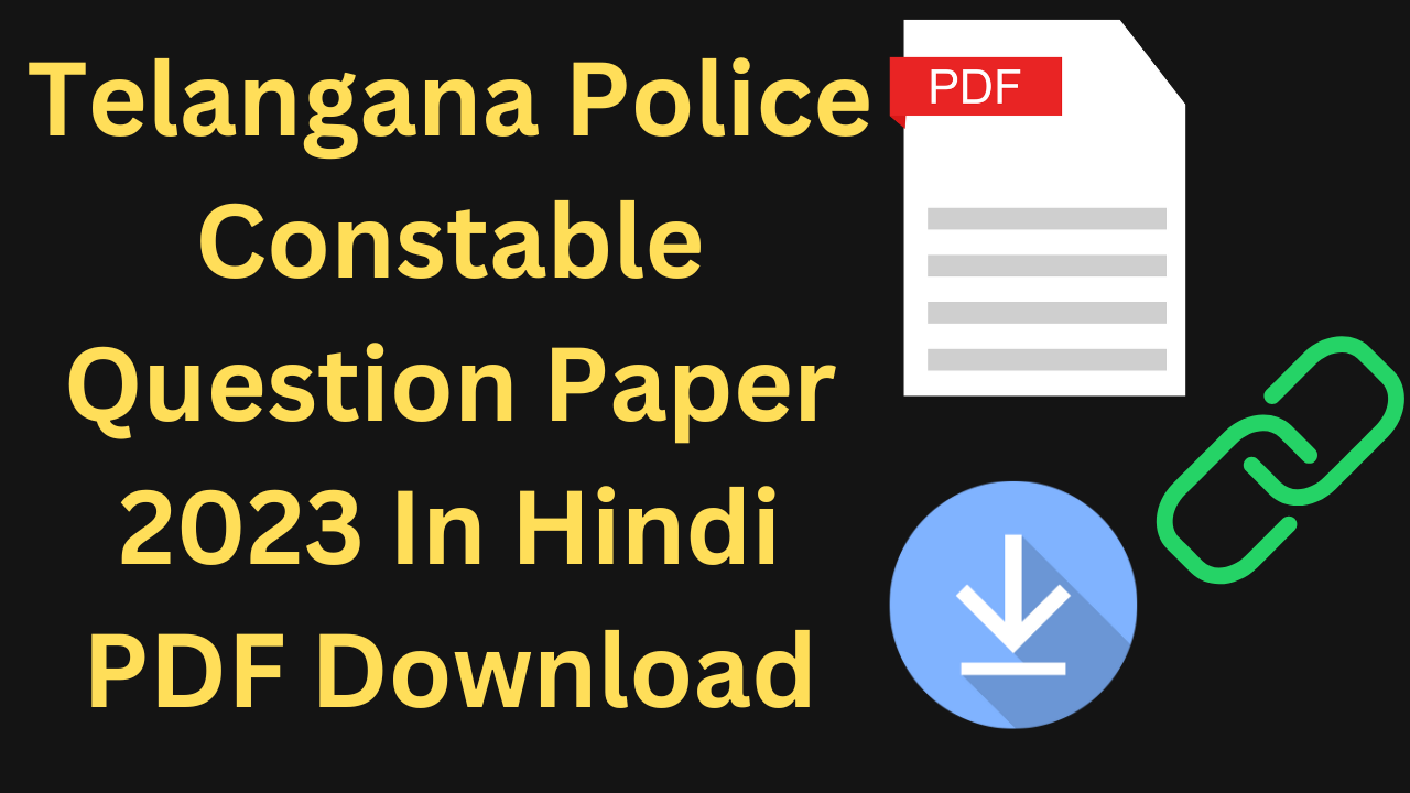 Telangana Police Constable Question Paper 2023 In Hindi PDF Download